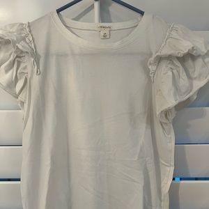 Jcrew crewcuts ruffle sleeve top